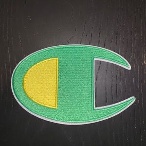 Large champion iron on patch